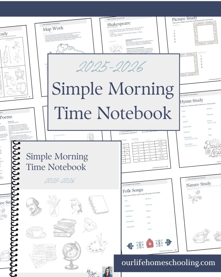 2025-2026 Simple Morning Time Notebook