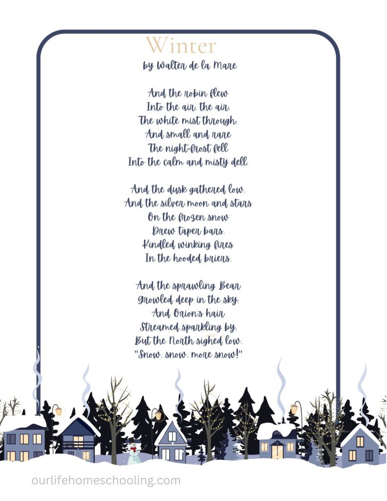 winter poems for kids