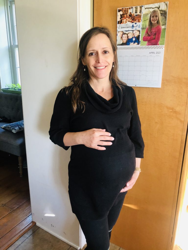 9 months pregnant mom