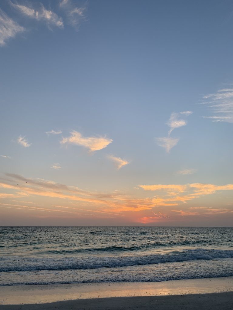 sunset at the ocean