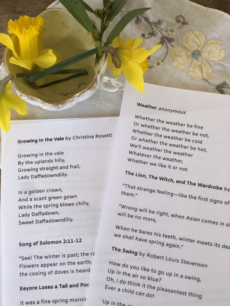 Spring Themed Copywork (FREE Printable)