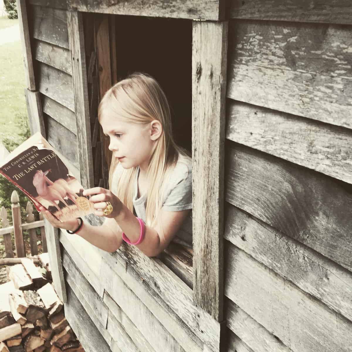 girl reading book