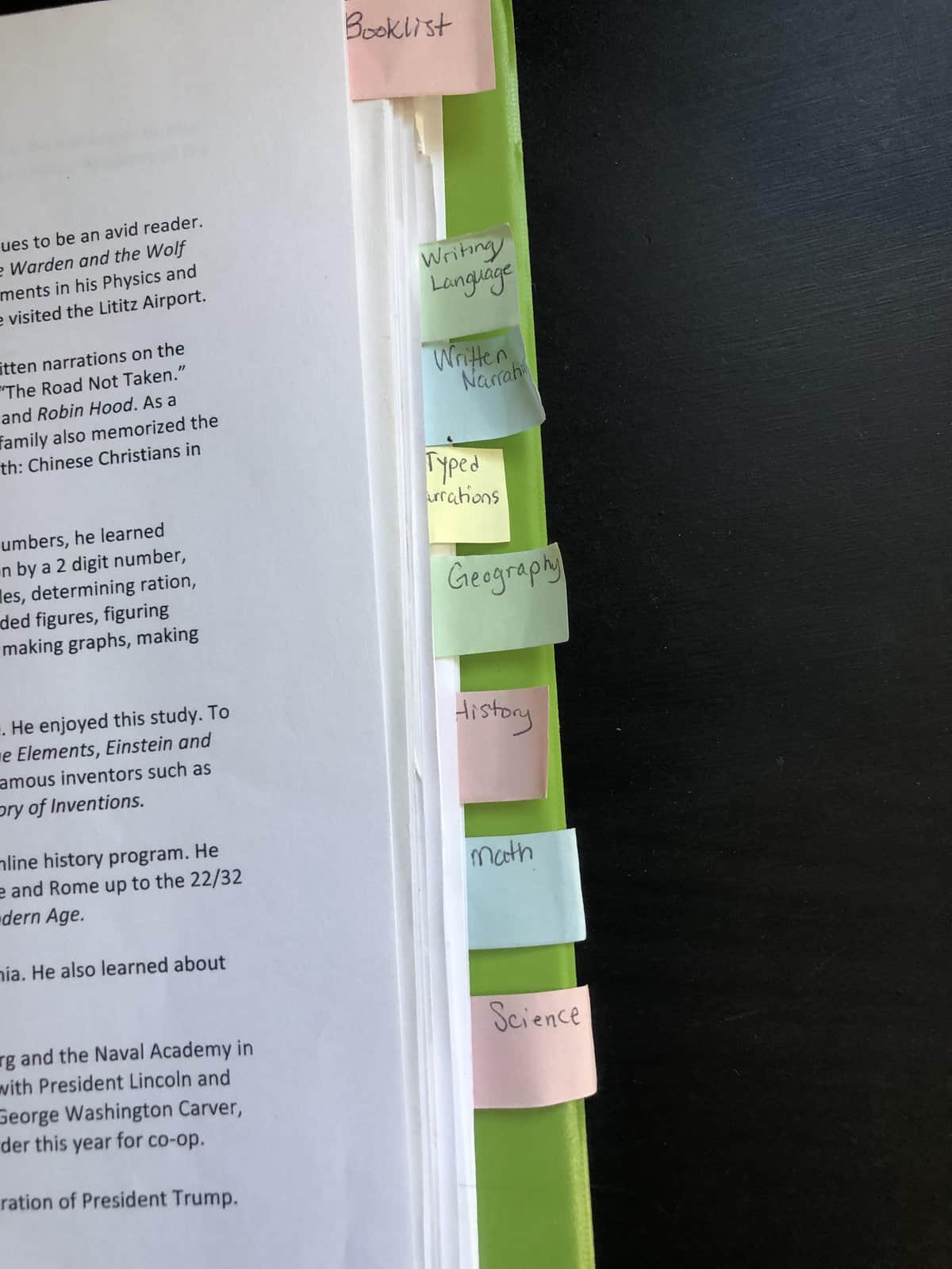 tabs for portfolio