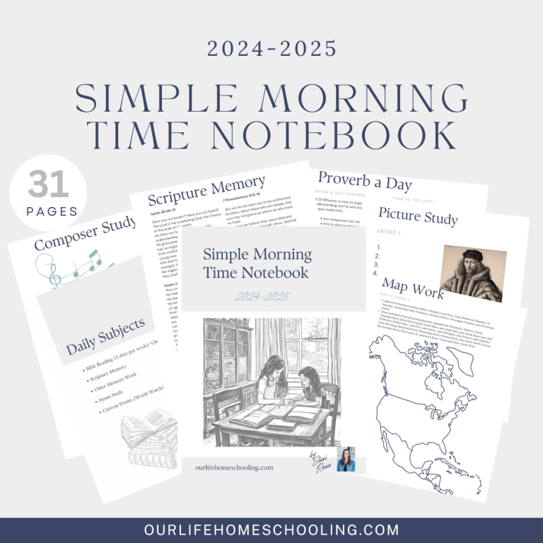 Simple Morning Time Notebook 2024-2025