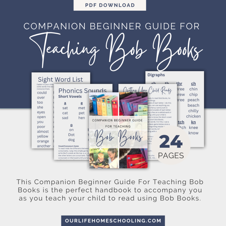 Companion Beginner Guide For Teaching Bob Books 