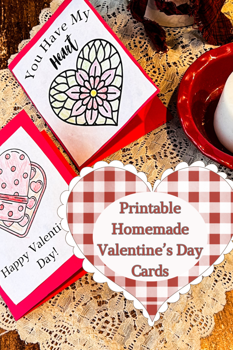 Printable Homemade Valentine’s Day Cards for Kids