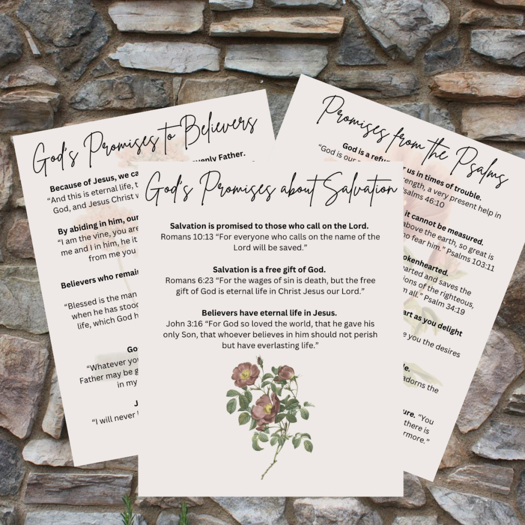 Promises of God for Christians (Free Printable)